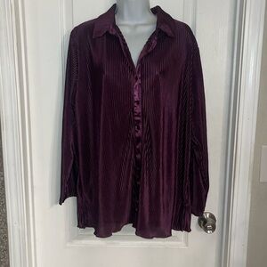 Tru Self Style blouse plum NWT